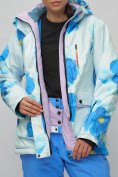 Оптом Горнолыжный костюм женский синего цвета 020231S, фото 15