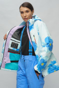 Оптом Горнолыжный костюм женский синего цвета 020231S в Казани, фото 16