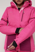 Оптом Горнолыжный костюм женский розового цвета 021530R в Екатеринбурге, фото 11