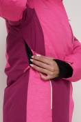 Оптом Горнолыжный костюм женский розового цвета 021530R в Казани, фото 12