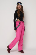 Оптом Горнолыжный костюм женский розового цвета 021530R, фото 20