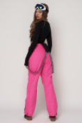 Оптом Горнолыжный костюм женский розового цвета 021530R в Казани, фото 22