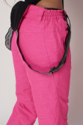 Оптом Горнолыжный костюм женский розового цвета 021530R в Казани, фото 23
