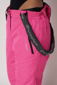 Оптом Горнолыжный костюм женский розового цвета 021530R в Казани, фото 24