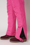 Оптом Горнолыжный костюм женский розового цвета 021530R в Казани, фото 25