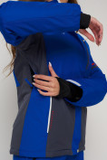 Оптом Горнолыжный костюм женский синего цвета 021530S, фото 12