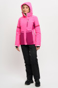Оптом Горнолыжный костюм MTFORCE женский розового цвета 02153R, фото 4