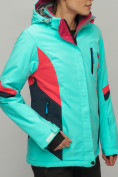 Оптом Горнолыжный костюм женский бирюзового цвета 02201Br в Сочи, фото 10