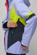 Оптом Горнолыжный костюм женский фиолетового цвета 02201F в Сочи, фото 13