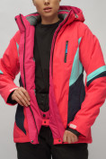 Оптом Горнолыжный костюм женский розового цвета 02201R в Ростове-на-Дону, фото 15