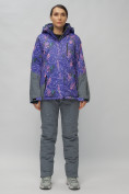 Оптом Горнолыжный костюм женский фиолетового цвета 02216F