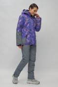 Оптом Горнолыжный костюм женский фиолетового цвета 02216F, фото 3