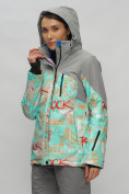 Оптом Горнолыжный костюм женский бирюзового цвета 02252Br в Алма-Ате, фото 7