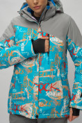 Оптом Горнолыжный костюм женский синего цвета 02252S, фото 11