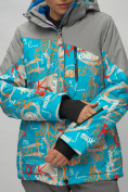 Оптом Горнолыжный костюм женский синего цвета 02252S в Самаре, фото 13