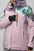 Оптом Горнолыжный костюм женский большого размера фиолетового цвета 02263F, фото 10