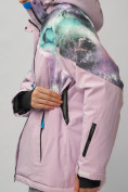 Оптом Горнолыжный костюм женский большого размера фиолетового цвета 02263F в  Красноярске, фото 11