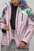 Оптом Горнолыжный костюм женский большого размера фиолетового цвета 02263F в Казани, фото 13
