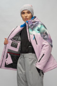 Оптом Горнолыжный костюм женский большого размера фиолетового цвета 02263F в Екатеринбурге, фото 14