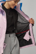 Оптом Горнолыжный костюм женский большого размера фиолетового цвета 02263F, фото 16