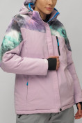 Оптом Горнолыжный костюм женский большого размера фиолетового цвета 02263F, фото 8