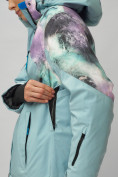 Оптом Горнолыжный костюм женский большого размера голубого цвета 02263Gl, фото 11