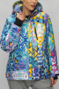 Оптом Горнолыжный костюм женский большого размера разноцветного цвета 02270Rz в Перми, фото 10
