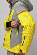 Оптом Горнолыжный костюм женский большого размера желтого цвета 02272-1J в Сочи, фото 13