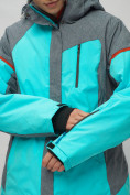 Оптом Горнолыжный костюм женский большого размера бирюзового цвета 02272-3Br, фото 10