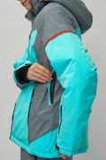 Оптом Горнолыжный костюм женский большого размера бирюзового цвета 02272-3Br, фото 9