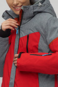 Оптом Горнолыжный костюм женский большого размера красного цвета 02272-3Kr, фото 6