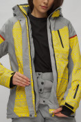 Оптом Горнолыжный костюм женский желтого цвета 02272J в Омске, фото 14