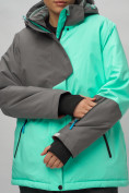 Оптом Горнолыжный костюм женский большого размера бирюзового цвета 02278Br в Воронеже, фото 12
