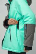 Оптом Горнолыжный костюм женский большого размера бирюзового цвета 02278Br, фото 13