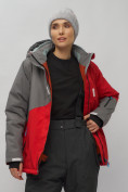 Оптом Горнолыжный костюм женский большого размера красного цвета 02278Kr в Ростове-на-Дону, фото 20
