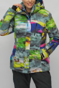 Оптом Горнолыжный костюм женский большого размера разноцветный 02278Rz, фото 10