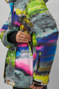 Оптом Горнолыжный костюм женский большого размера разноцветный 02278Rz в Волгоградке, фото 12