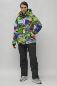 Оптом Горнолыжный костюм женский большого размера разноцветный 02278Rz в Сочи, фото 5