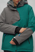 Оптом Горнолыжный костюм женский большого размера темно-зеленого цвета 02278TZ, фото 13