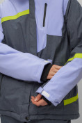 Оптом Горнолыжный костюм женский большого размера фиолетового цвета 02282-1F в Воронеже, фото 12