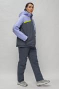 Оптом Горнолыжный костюм женский большого размера фиолетового цвета 02282-1F, фото 6
