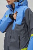 Оптом Горнолыжный костюм женский большого размера синего цвета 02282-1S в  Красноярске, фото 15