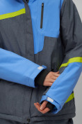 Оптом Горнолыжный костюм женский большого размера синего цвета 02282-1S в Оренбурге, фото 17