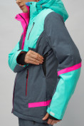 Оптом Горнолыжный костюм женский бирюзового цвета 02282Br в Иркутске, фото 10