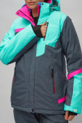 Оптом Горнолыжный костюм женский бирюзового цвета 02282Br в Сочи, фото 9