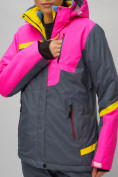 Оптом Горнолыжный костюм женский розового цвета 02282R, фото 11