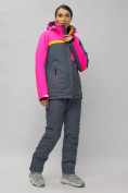 Оптом Горнолыжный костюм женский розового цвета 02282R в Волгоградке, фото 3