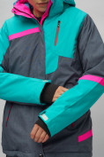 Оптом Горнолыжный костюм женский зеленого цвета 02282Z в Оренбурге, фото 12
