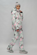 Оптом Горнолыжный костюм женский бирюзового цвета 02302-1Br в Казани, фото 3
