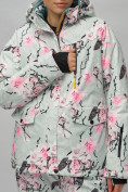 Оптом Горнолыжный костюм женский бирюзового цвета 02302-1Br в Самаре, фото 11